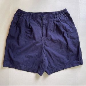 Elisabeth Cotton Navy Blue Cotton Bermuda Shorts